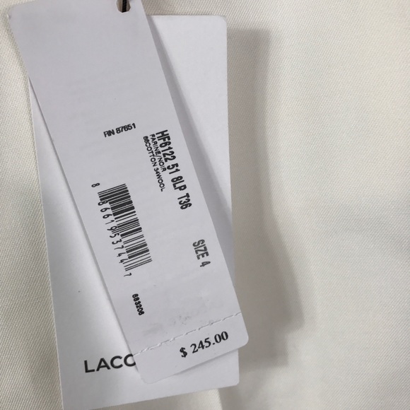 NWT Lacoste white and black Tuxedo Pants - Picture 5 of 7